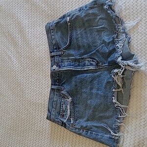 Agold Parker high waisted jean shorts button fly sz27